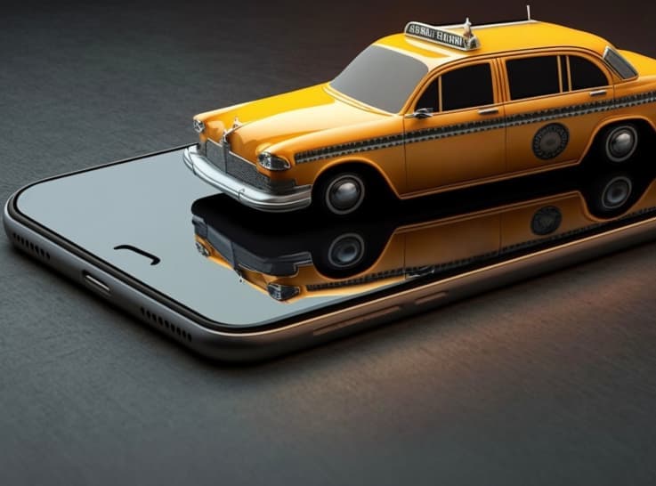 Decorative shape accent for Little York NY Taxi and car Service section background